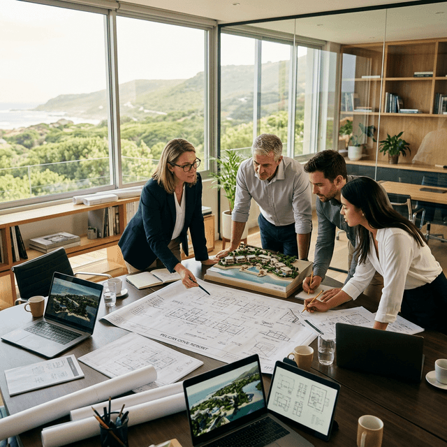 Our team planning a resort project